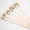 Radiator Brush, 6Pcs Flat Brush Angled Head Super Quality Hog Bristle Brush Flat Brushes with Wooden Handle Width 25-40-50mm, for Painting Stains a