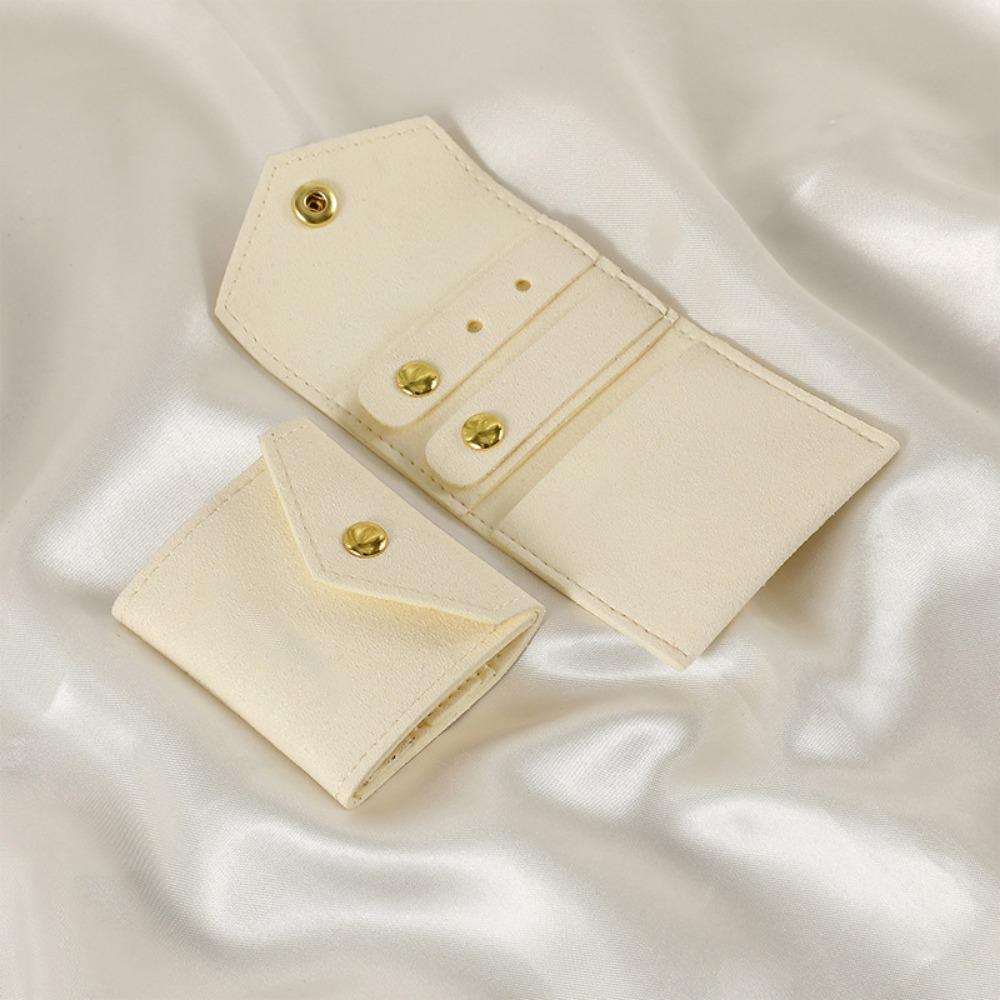 

Сетчатый органайзер для хранения серег-пусетов, складной дизайн, складной футляр для ювелирных изделий, для дома бежевый