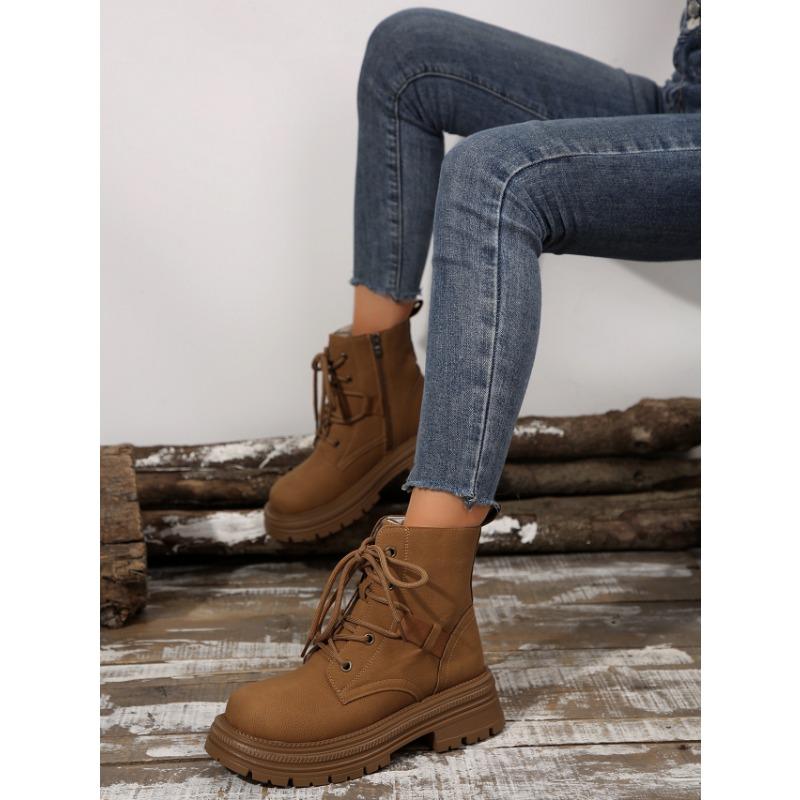 Large Size Platform Martin Boots Winter New Short Boots Retro Style Comfortable Martin Boots Women