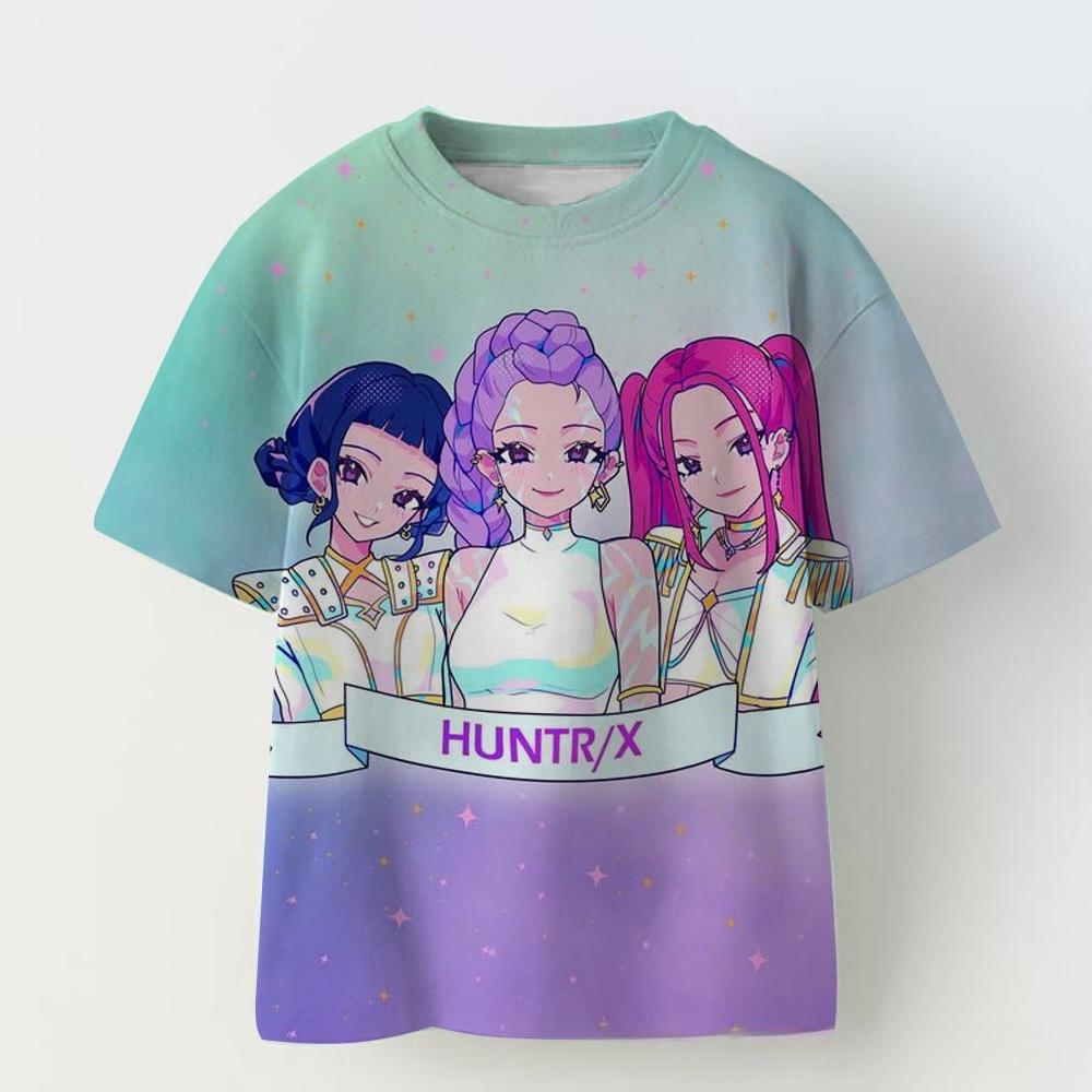 Casual Comfort Top Fashion Printed Short Sleeve Loose T-Shirts Girls