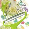 Shimomura Kogyo Full Veggie Smile Cabbage Peeler, Made In Japan, Dishwasher Safe, FVS-603, Made In Tsubame-Sanjo, Niigata, Green, 180 X 115 X 17 Mm