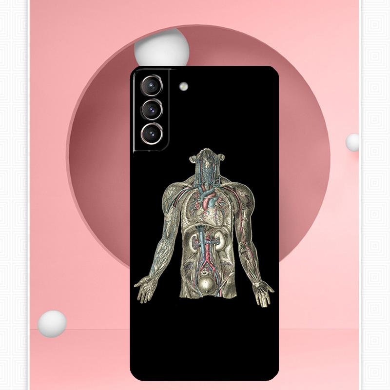 Human Anatomy Case For Samsung Galaxy S25 Ultra S25 FE S20 S21 S22 S23 Plus S9 S10 S24 Ultra Cover Funda
