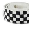 Belt with Ring Buckle Soft Canvas Plaid Rainbow Pattern Belt for Wedding
