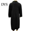 Winter Coat Women Woolen Jacket Turn-down Collar Solid Color Knitted Mid Length Thermal Long Sleeved Commuting Dating Spring Fall Overcoat Lady Thick