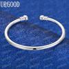 925 Sterling Silver Adjustable Circle Bangle Fashion Jewelry
