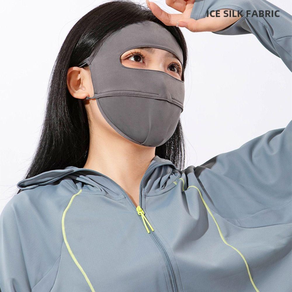Sunscreen Face Scarf Ice Silk Mask Face Mask Face Gini Mask Adjustable Face Cover  Cycling