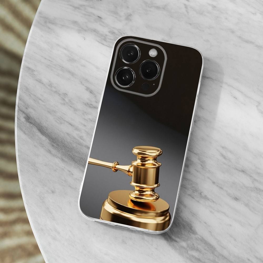 Law Lawyer Judge Justice Phone Case For iPhone 16,15,14,13,12,11 Pro,Max,Plus,X,XS,XR,SE,Mini Transparent Soft Cover