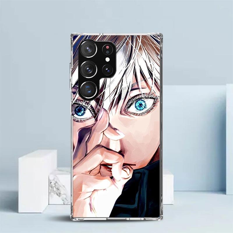 Kaisen J-Jujutsu Gojo Satoru Phone Case For Samsung Galaxy S24 S25 Edge S26 Ultra S22 S23 Plus S21 + S20 FE Soft TPU Back Cover