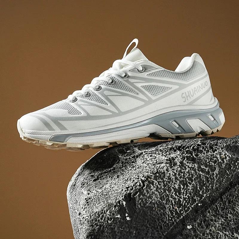 Herrenschuhe Trailrunning-Schuhe Herren Offroad-Sneaker Herren Leichtgewicht Rutschfest Outdoor Bergsteigen Sport Männliches Schuhwerk