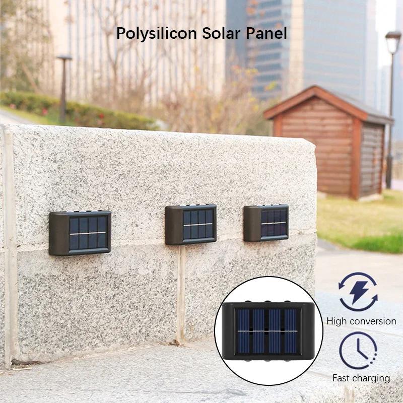 Solar LED Wall Light Outdoor Waterproof Dusk To Dawn Fence Light for Garden Yard Porch Walkway Camping Decor