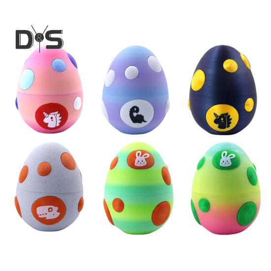 Dračí vejce s mini zvířátky 3D tištěné kloubové figurky zvířat uvnitř kapsy na vajíčko, hračka pro domácí mazlíčky, dárek pro děti, velikonoční košíky, dárky