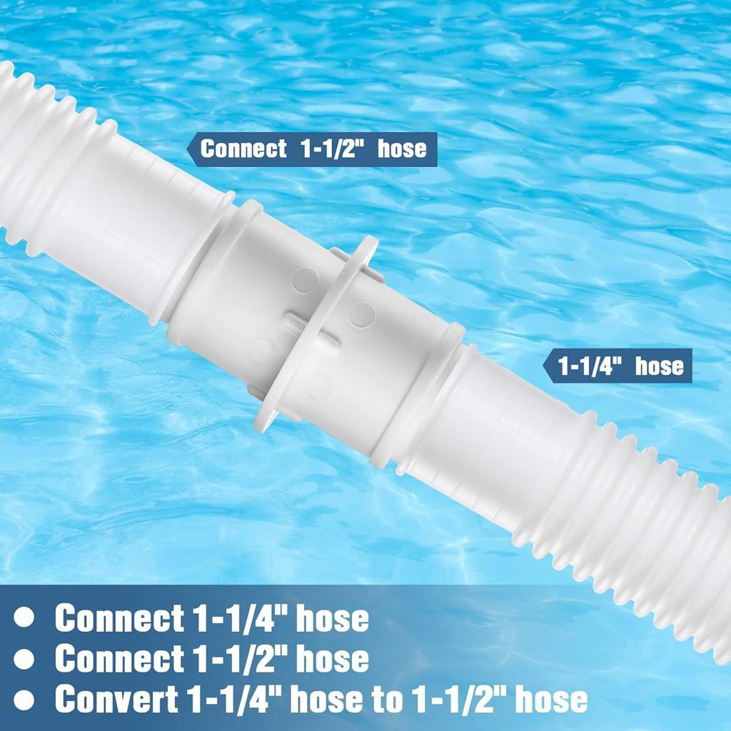 Pool Hose Adapter Kit Easy to Use Hose Fittings Pool Adapter Plastic Texture Suitable for Swimming Pool Vacuum Cleaner