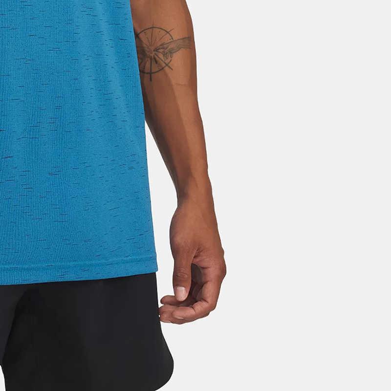 Under Armour Vanish Seamless Logo Round Neck Pullover Short Sleeve T-Shirt Men T-Shirts Blue 1382801-452