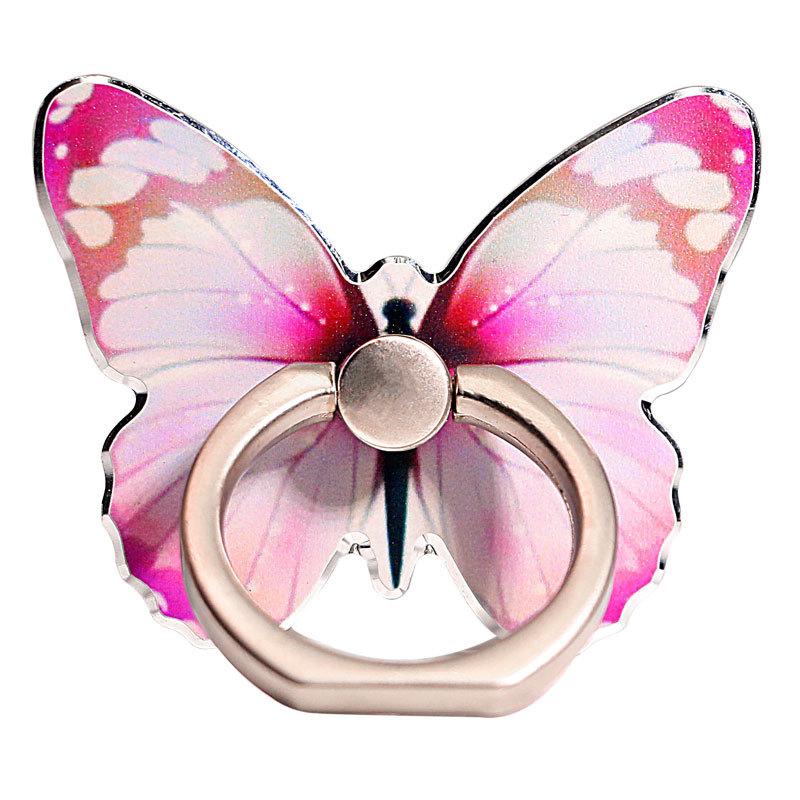 1Pc Beautiful Butterfly Finger Ring Holder Luxury Mobile Phone Stand Universal Smartphone Grip Magnetic Car Bracket Accessories
