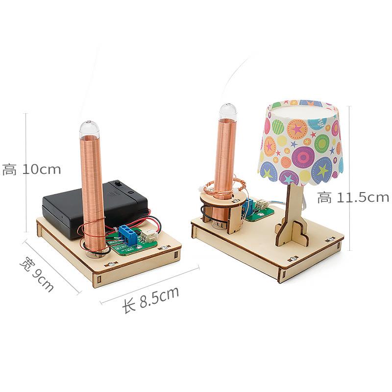 Toys Wooden Model Kit Physical Wireless Power Transmission DIY Science Experiment Toys For Primary and Secondary Kids G131