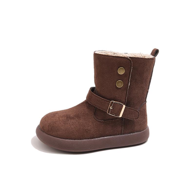 Ретро Матовые Кожаные Круглоносые Ботинки Birkenstock с Двусторонними Короткими Манжетами и Пушистой Подкладкой Size 31, Length 19.3cm