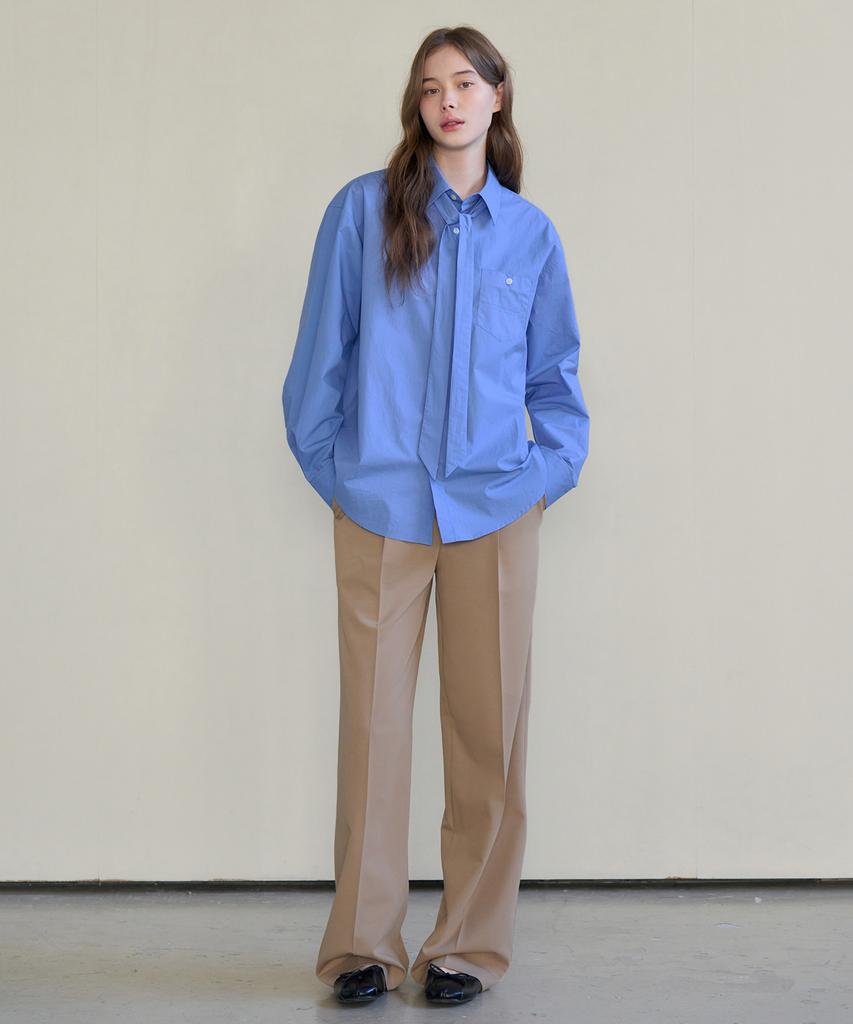 Deuloupisumeon Silket Cotton Tie Shirt [White]