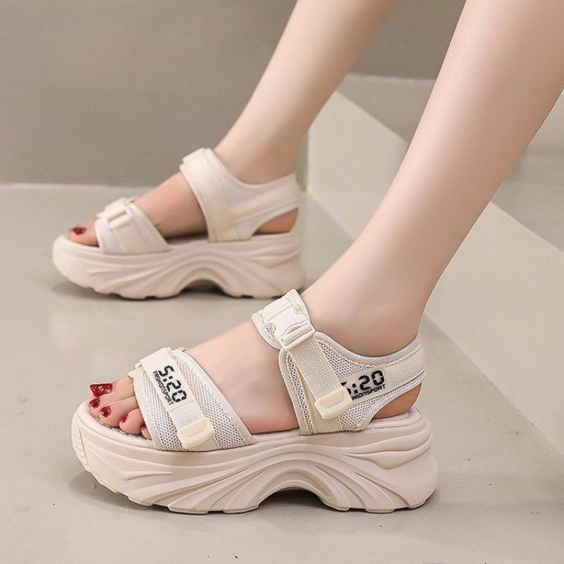 Sports sandals women's new summer fashion casual platform muffin shoes vacation wind beach shoes
