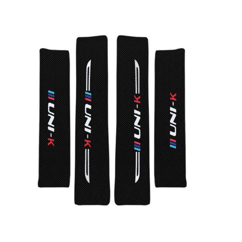 For Changan Unik Uni-k 2022 2023 Car Door Sill Leather Stickers Protection Plate Carbon Fiber Threshold Strip