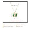 Women S Gold Plated Color Changing Butterfly Pendant Necklace Fashion Clavicle Chain