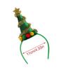 Christmas Hat Furry Christmas Tree Hair Hoop with Glitter Headbands Cute Headpiece for Halloween Party Decoration  Green
