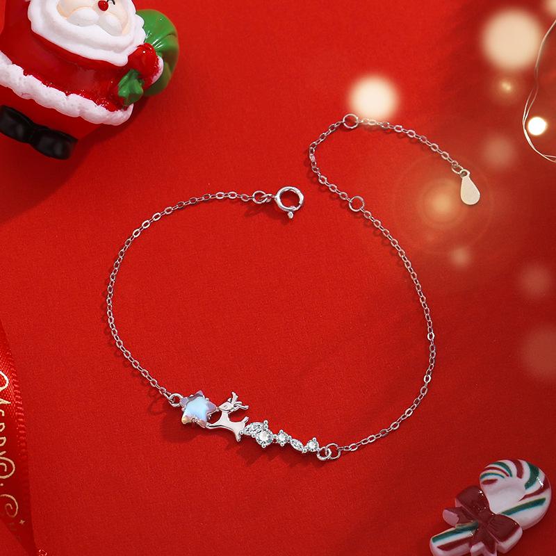 

Ожерелье Minsheng Elk - Нишевый дизайн, Стиль легкой роскоши, Цепочка-звезда на ключицу, Ювелирное изделие в подарок на Рождество «Я всегда буду с тобой».