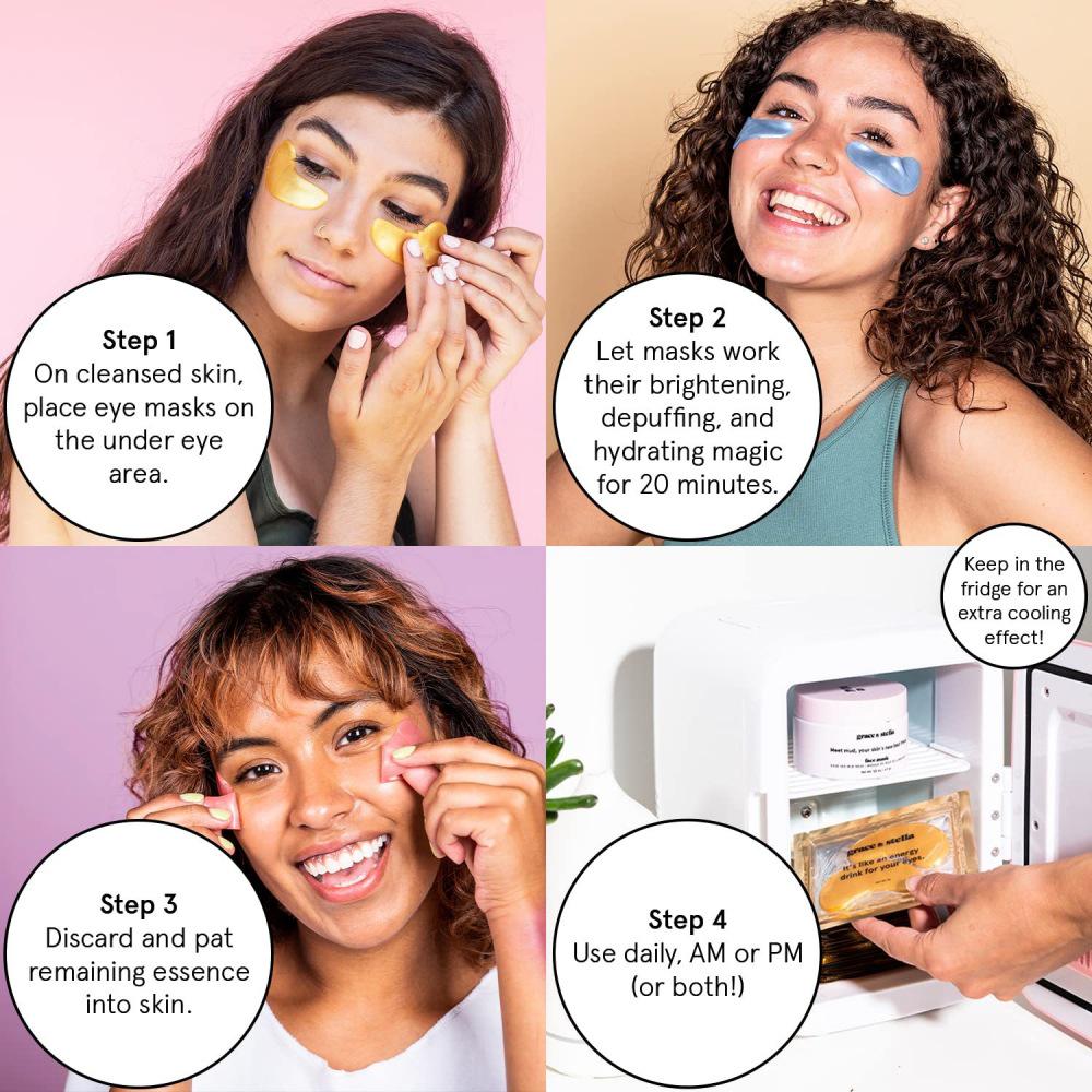 Golden Collagen Hydrogel Eye Masks for Reducing Wrinkles & Dark Circles - Moisturizing Eye Patches