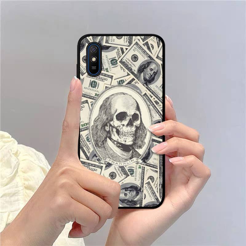 Yinuoda Lustige Schädel Währung Handyhülle Für Redmi 9A 8A 7A 7 6A 5A 5 Plus 4X S2 GO K20 K30 6 Note 8 9 Pro Hülle