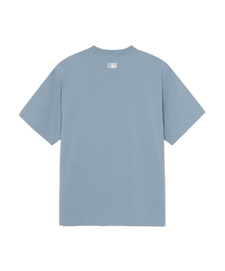 Emelbi Basic Small Logo Semi-Oversized Short Sleeve T-Shirt La (L.Sky Blue)