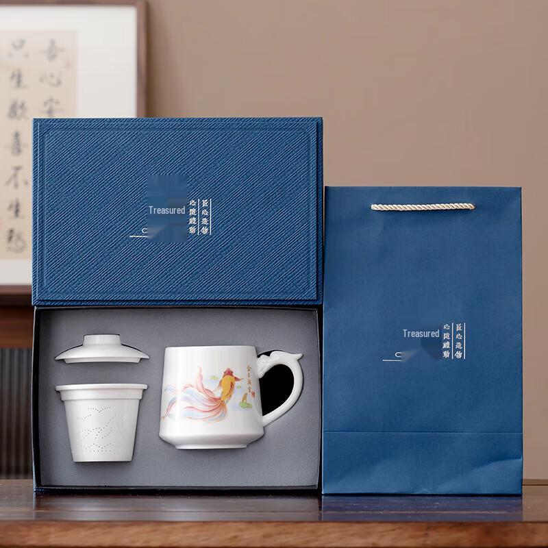 Mutton Fat Jade White Porcelain Office Cup