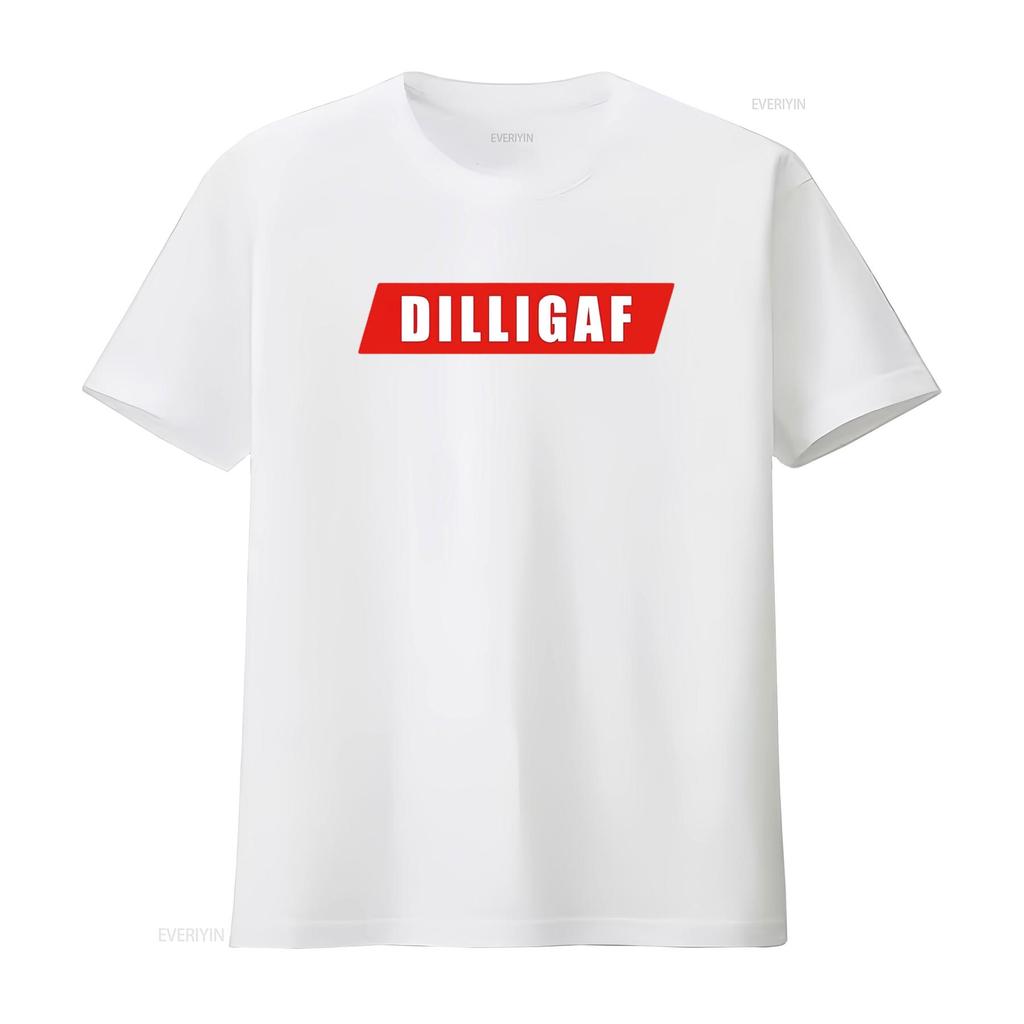 Unisexs Dilligaf T Shirt White Small Vintage Washed Homme Fashion Versatile Comfortable Designer Clothes Stylish Soft Unisex