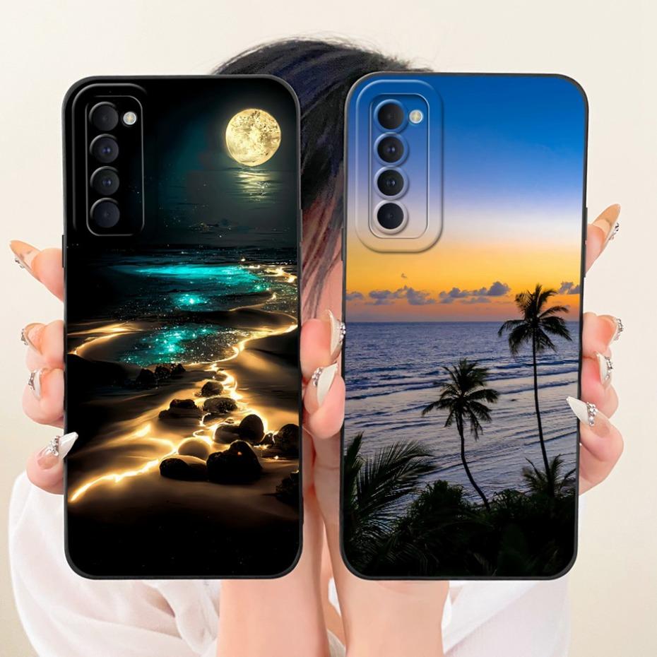 Cute Printed Phone Case For OPPO Reno4 Pro / Reno4 Soft Silicone Shockproof Cases For Oppo Reno 4 4Pro 4G Covers Bumpers
