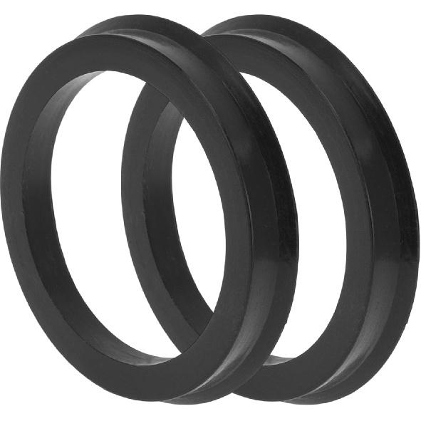 Car Wheel Hub Centric Rings Wheels Center Shaft Shock Absorbing Hubrings Durable Polycarbonate OD 74.1mm To ID 59.1mm 2 Pcs Black