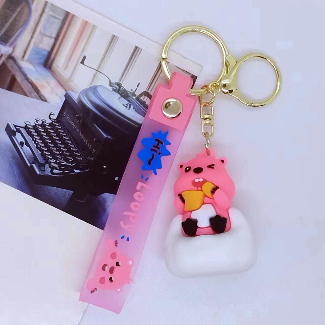 

Creative Cartoon Doll Sports Beaver Keychain Bag Car Keychain Accessories Gift Wholesale Kawaii Cute Personalized Gifts Fashion