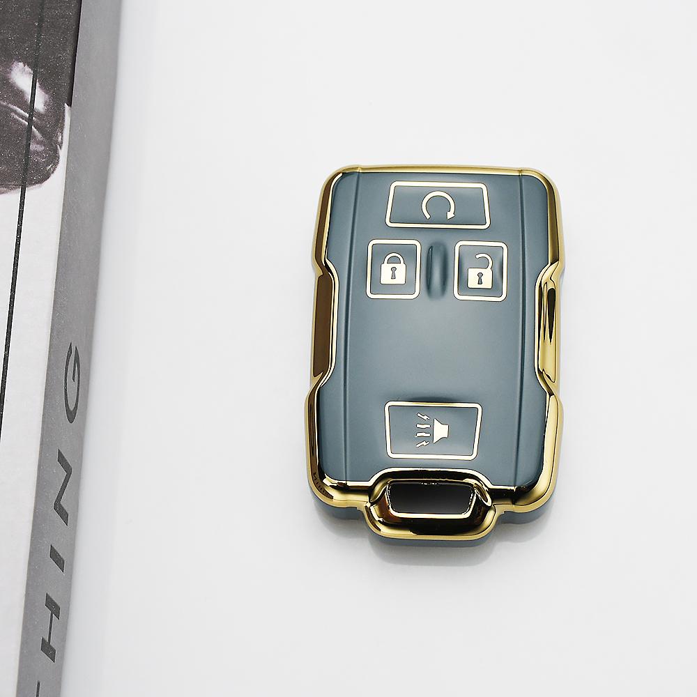 

TPU Car Car Key Fob Cover for Chevy Tahoe Suburban Colorado Silverado 1500 2500HD 3500HD Canyon GMC Sierra Yukon Auto Shell Fob