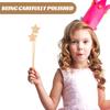 3 Pcs Wooden Fairy Unfinished Toys Blank Kids Performance Props Diy Crafts Sticks Star Wand Fairy Wands For Sewing Wood Diy