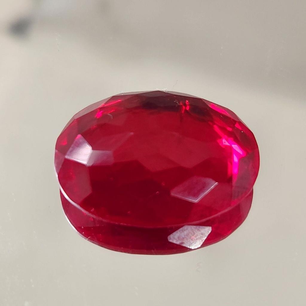 36.45 Ct Heated CERTIFIED Red Ruby Stunning Shape Oval Loose Gemstone