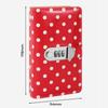 PU Leather Cash Savings Binder 100 Pockets Polka Dot Design Cash Envelope Savings Book with Combination Lock