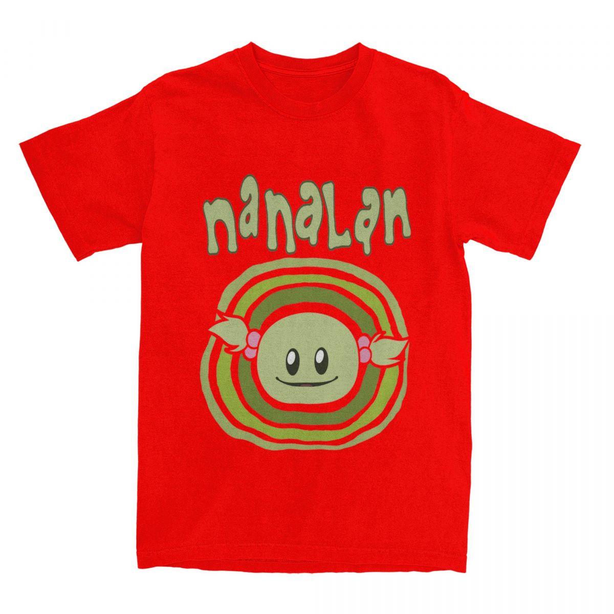 Men T-Shirt Cartoon Nanalan Mona Funny Cotton Tee Shirt Short Sleeve T Shirt Round Collar Clothes Summer S