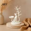 Small Countertop Organizer Cute Cat Tree Branch Jewelry Organizer, 3D Printed Earring Bracelet Hair Gifts for Lovers Tie Storage Holder, Decorative