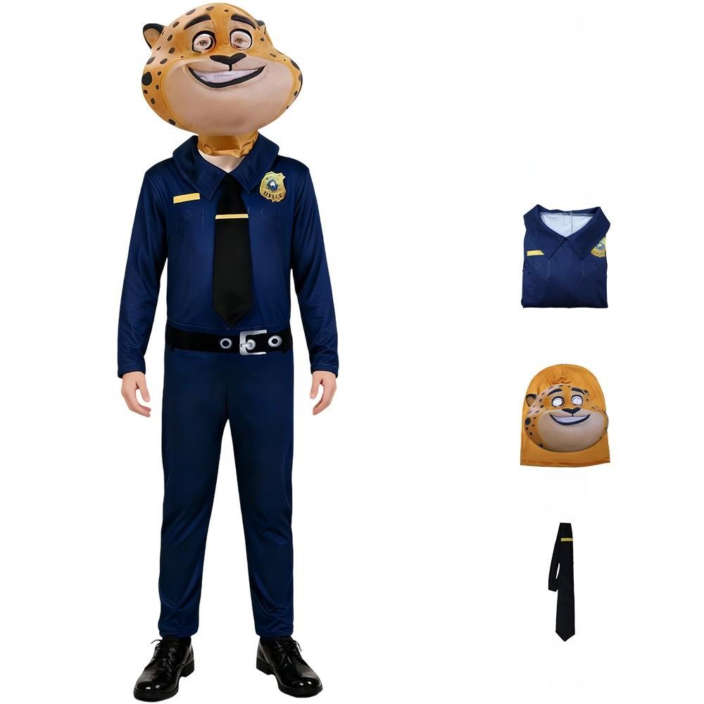 Disfraz de Policía de Zootopia con Corbata y Máscara para Niños y Adultos