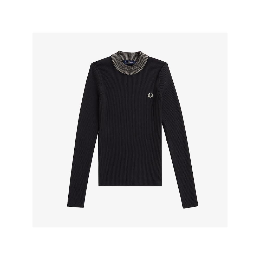 Fred Perry [headquarters Genuine] Fred Perry [womens] Space Dye Lip Knit  102  Afpf2438102 102 qzgAfpf2438102 102