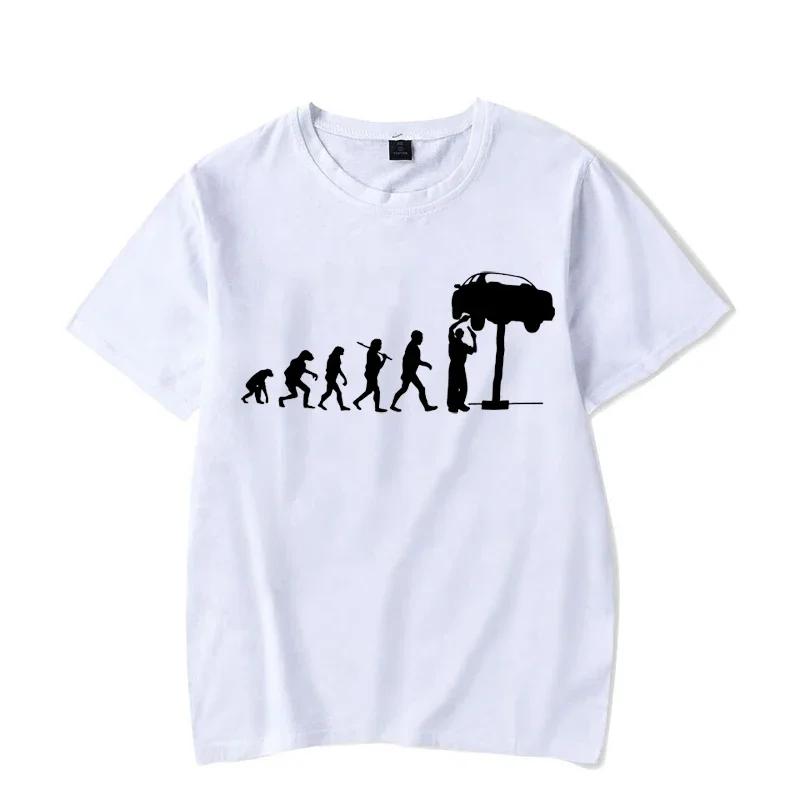 Tričko Evolution Automechanik Mechanik Auto Vintage Unisex Pánské Krátký Rukáv Tričko Dárek Dámský Top Tričko Mikiny Camisetas