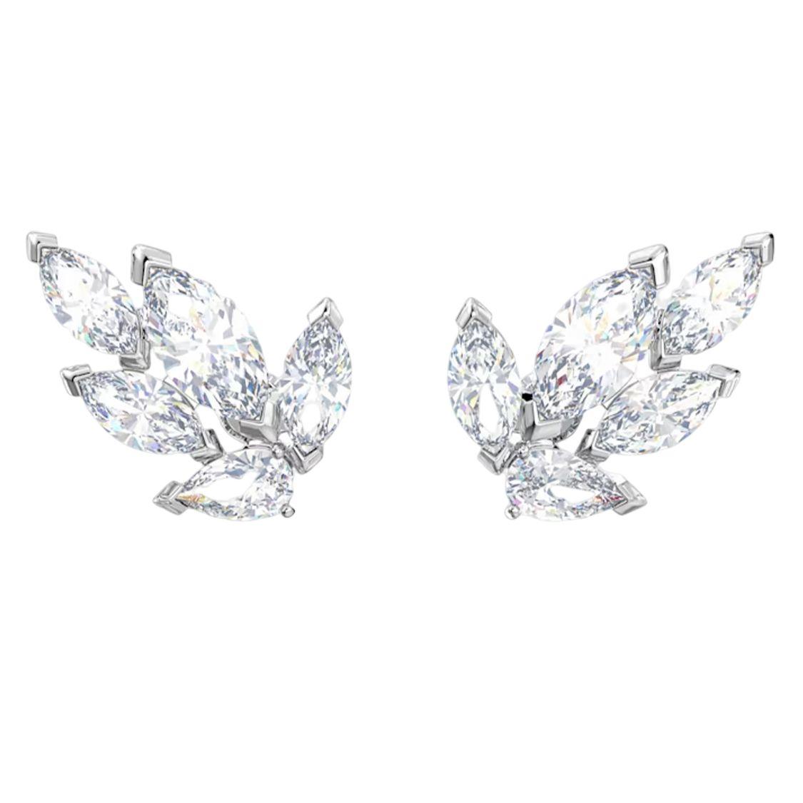 

Swarovski Louison Exquisite Cubic Zirconia Rhodium Plated Earrings Women earrings 5646728 Box (Random Color)