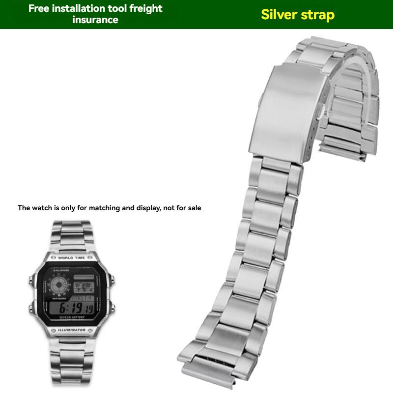 

For Casio 3299 AE-1200WH Watch Box Modified Edition AE1200 Stainless Steel Watch Metal Shell Waterproof Ring Inlaid with Diamond AE1200 1300