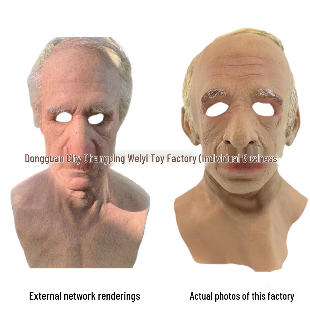 Halloween Comedic Beard Uncle Mask - Latex Adult Headgear Costume