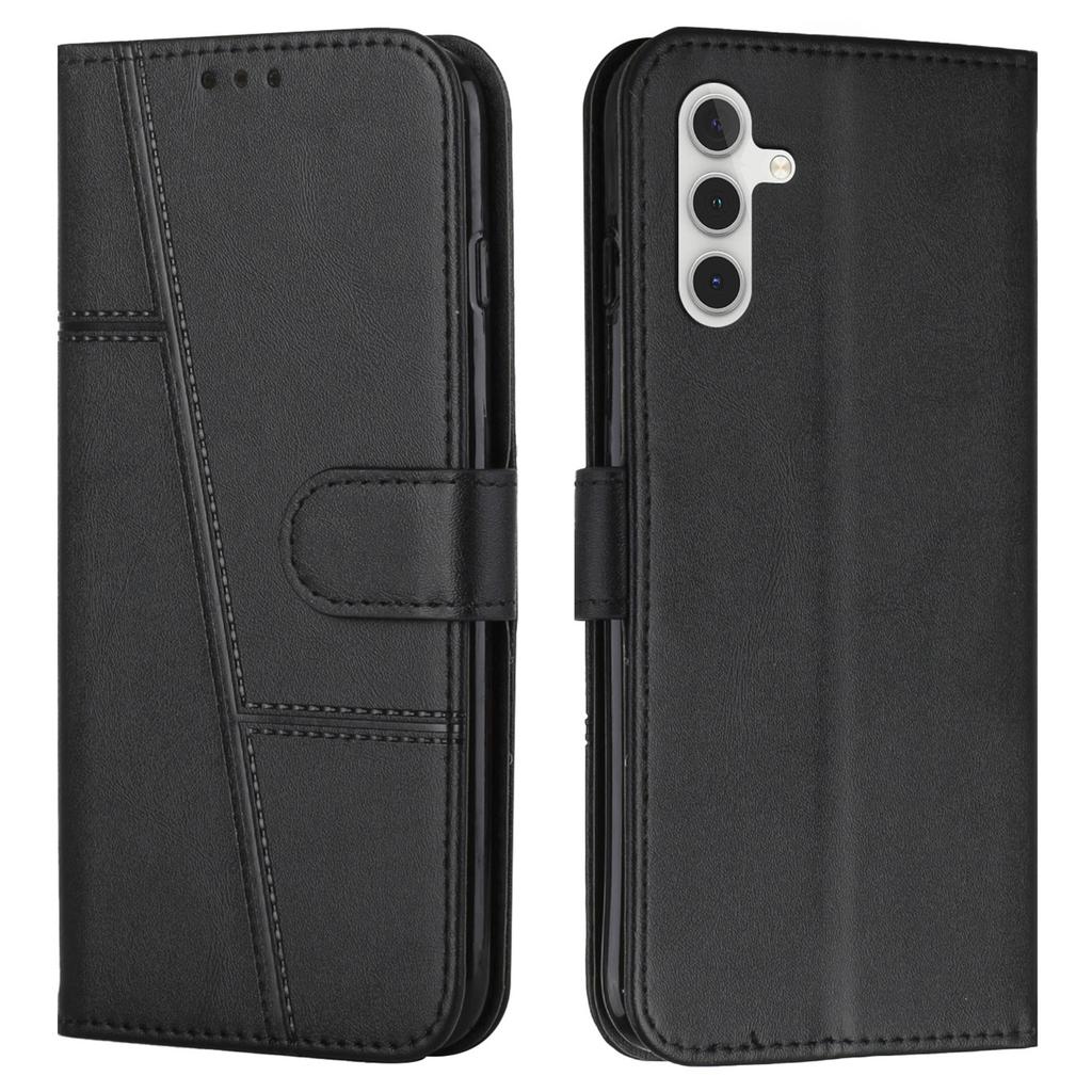 For Samsung Galaxy S25 FE Leather Phone Case Foldable Stand Wallet Flip Cover with Strap