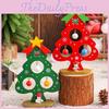 Mini Wooden Christmas Tree Figurine Ideal For Kids Diy Educational Toy Gift For Holiday Decorating