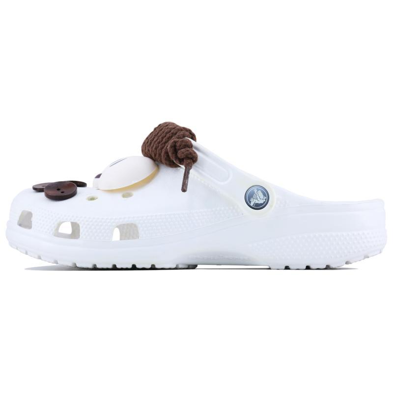 

Crocs Classic clog Mr. Buttons SDS Cartoon Retro Casual Fashion Trendy Out of the Street Home Hole Sandals Unisex White 43-44 белый