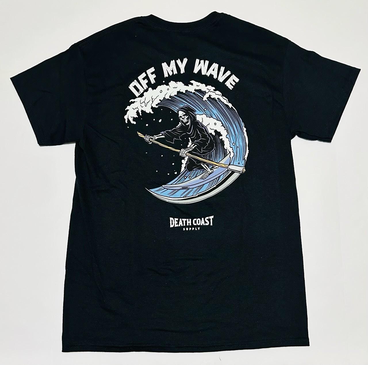 Death Coast Supply Off My Wave Grim Reaper Skeleton Graphic Mens Black M Shirt XXXXL